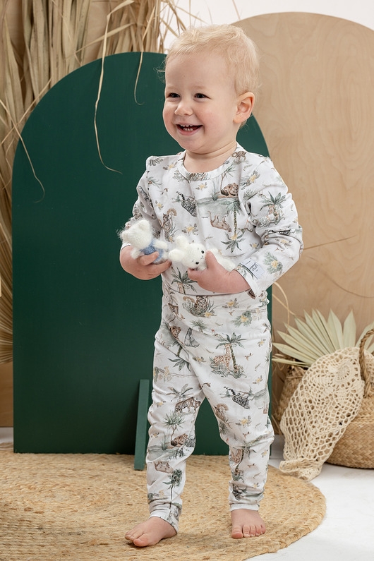 Image of Pakamera Body niemowlęce FARIT organic długi rękaw oasis