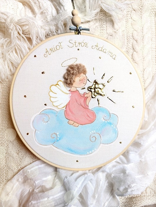 Image of Pakamera Personalizowany obrazek z aniołkiem dla dziecka