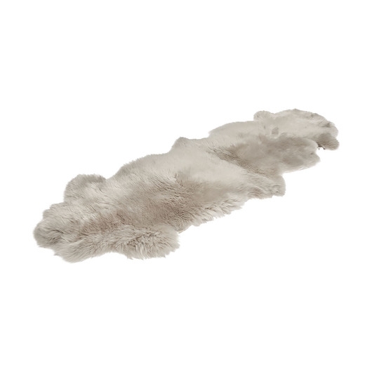 Image of Pakamera Dywan naturalny Taupe z 2 skór owczych 180-200cm BIO narzuta