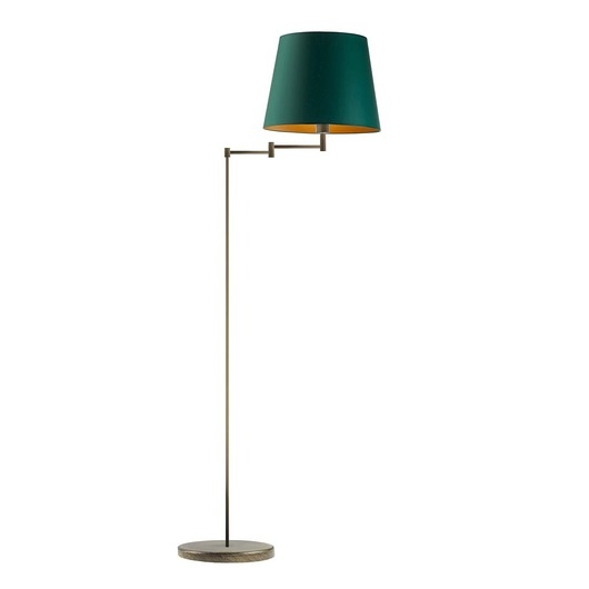 Image of Pakamera Lampa stojąca z regulowanym ramieniem do czytania w salonie ASTI GOLD