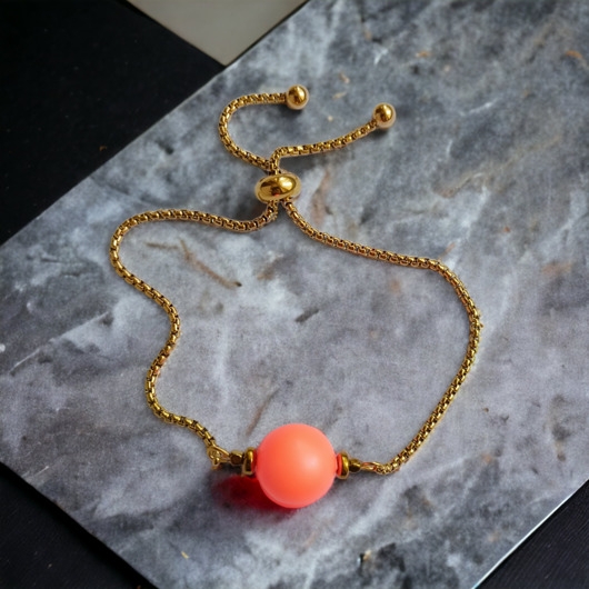 Image of Swarovski neon pearls : ONE : neon orange