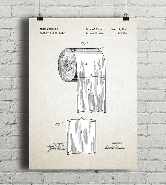 Image of Pakamera Rolka papieru - patent - plakat vintage