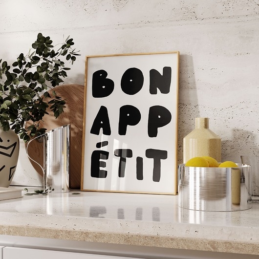 Image of Plakat Bon Appetit Czarny