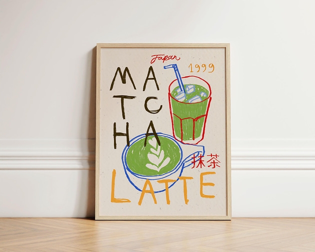 Image of Pakamera Plakat Matcha Latte Japan 1999