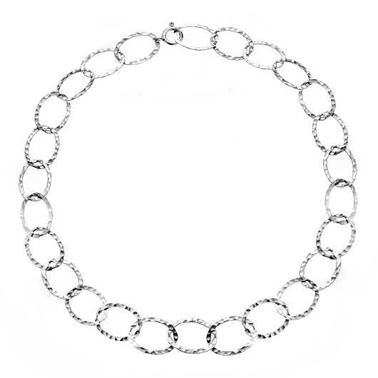Image of Pakamera Srebrny choker duże ogniwa BLOSSOM