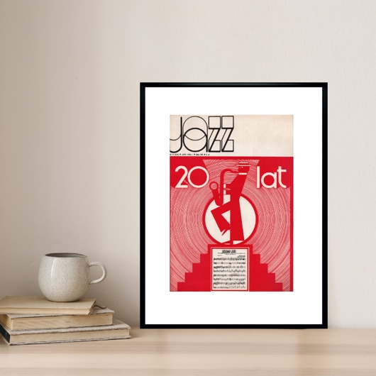 Image of Pakamera Plakat Oprawiona okładka czasopisma JAZZ z 1976, aut. Andrzej Krajewski