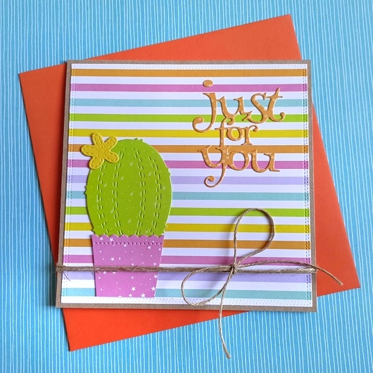 Image of Pakamera KAKTUS(i)OWA kartka handmade : JUST FOR YOU