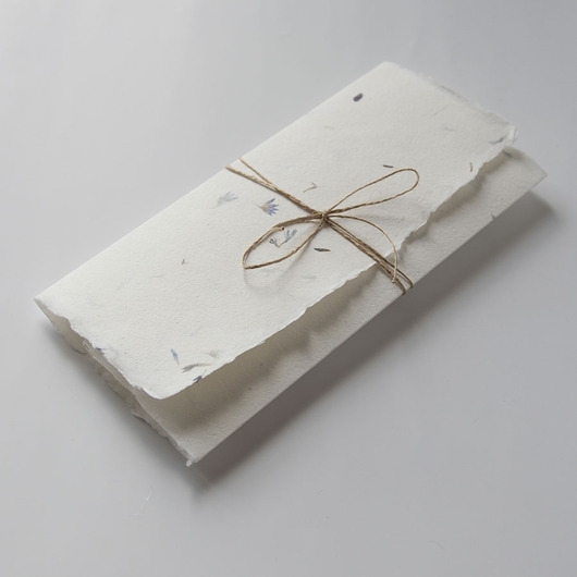 Image of Pakamera Naturalna kartka ślubna papier czerpany