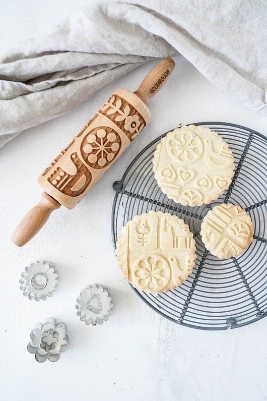 Image of Pakamera SCANDINAVIAN - mini grawerowany wałek do ciasta