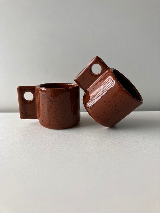 Image of Pakamera Kubek #07 /brown and black, 100ml/ z serii Architecture