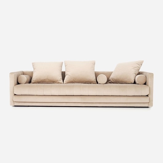 Image of Sofa KOPENHAGA beżowy welur, skandynawski design