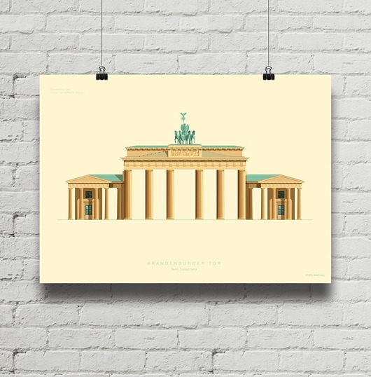 Image of Pakamera Brandenburger Tor - plakat giclee art