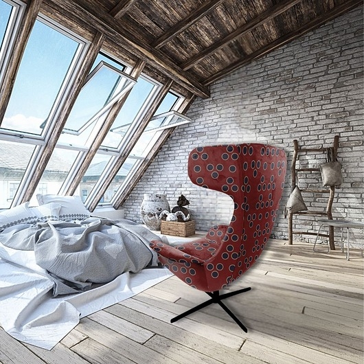 Image of Pakamera Designerski, nowoczesny, unikatowy fotel do salonu Mirasol Moka