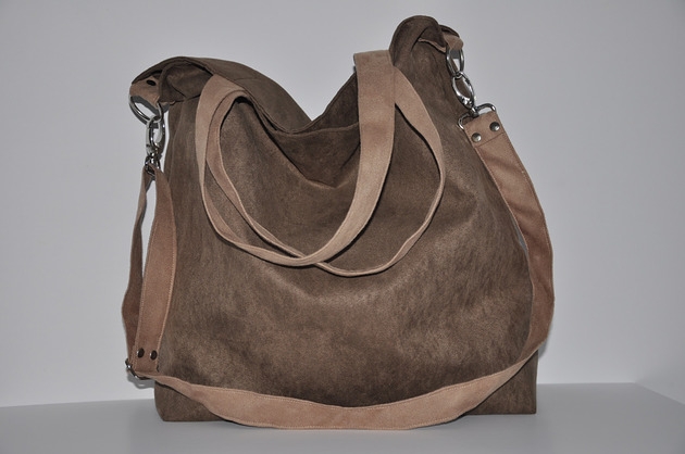 Image of Pakamera Torba hobo XXl - brąz, beż