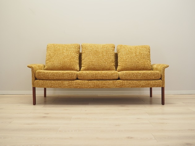 Image of Sofa musztardowa, duński design, lata 60, designer: Hans Olsen