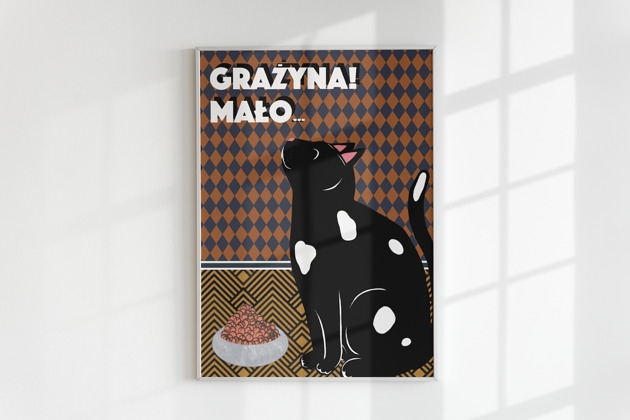 Image of Pakamera Plakat Histerie zwierzęce: GRAŻYNA! MAŁO! (Ilustracja)