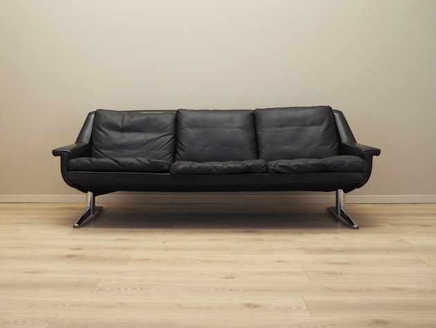 Image of Pakamera Sofa skórzana brązowa, duński design, lata 70, Werner Langenfeld, Esa
