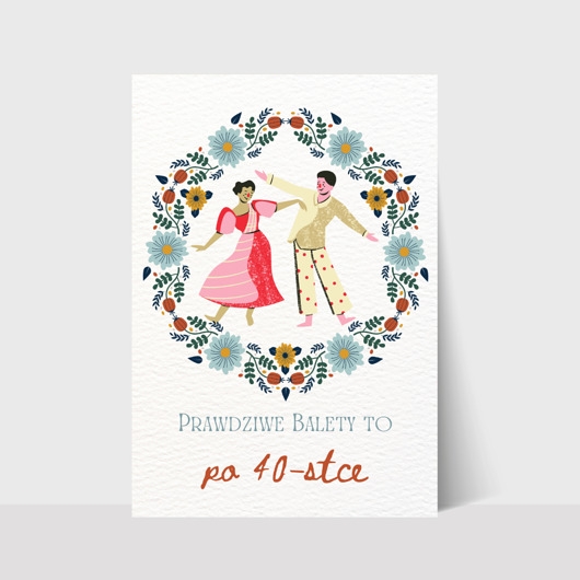 Image of Pakamera Kartka na 40 urodziny dla koleżanki, dla kobiety, prawdziwe balety