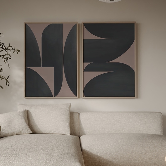 Image of Pakamera Zestaw dwóch plakatów black abstract