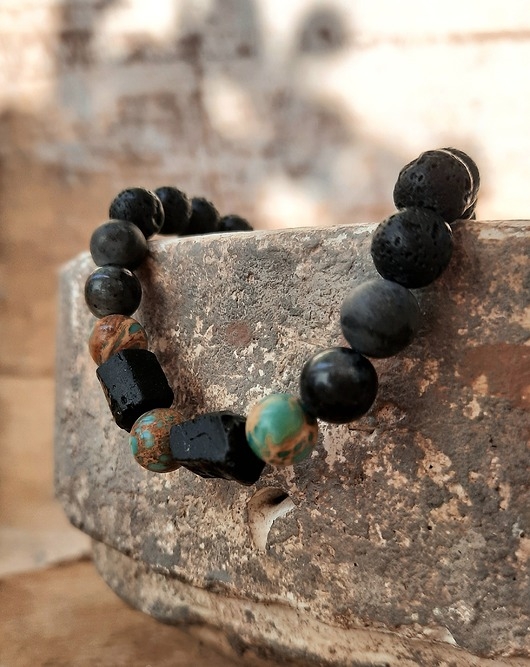 Image of Pakamera Bransoleta Męska OCEAN Amulet obwód 19cm