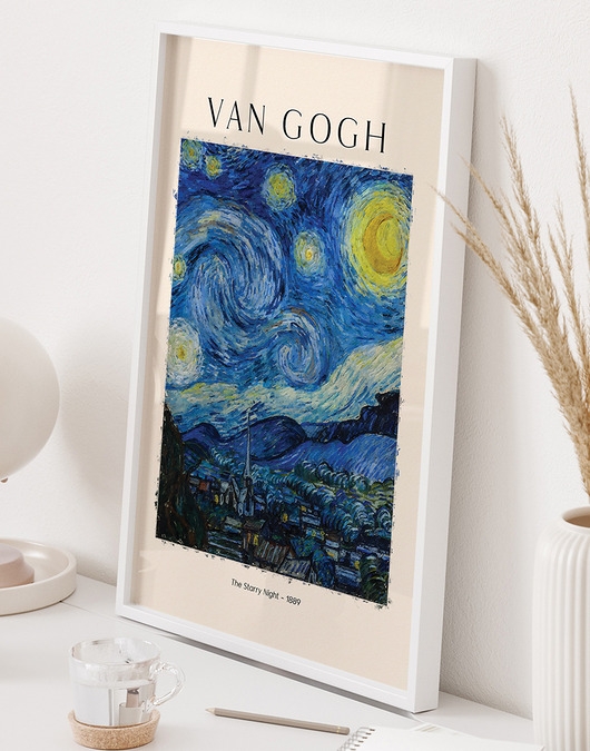 Image of Plakat Reprodukcja Vincent van Gogh - Gwiaździsta noc