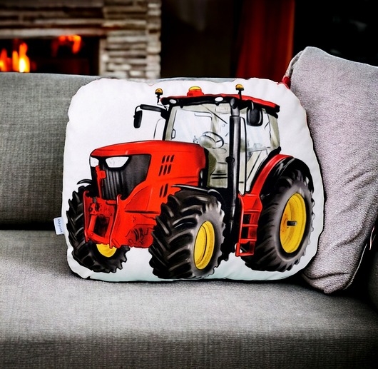 Image of Poduszka traktor przytulanka traktor maskotka auto pluszowe auto