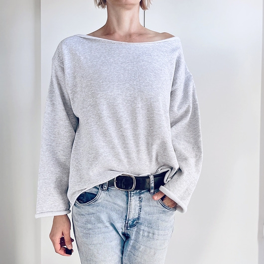 Image of Pakamera Szara bluza cięta Bez ściągaczy