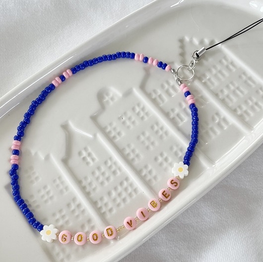 Image of Pakamera Charms do telefonu GOOD VIBES blue