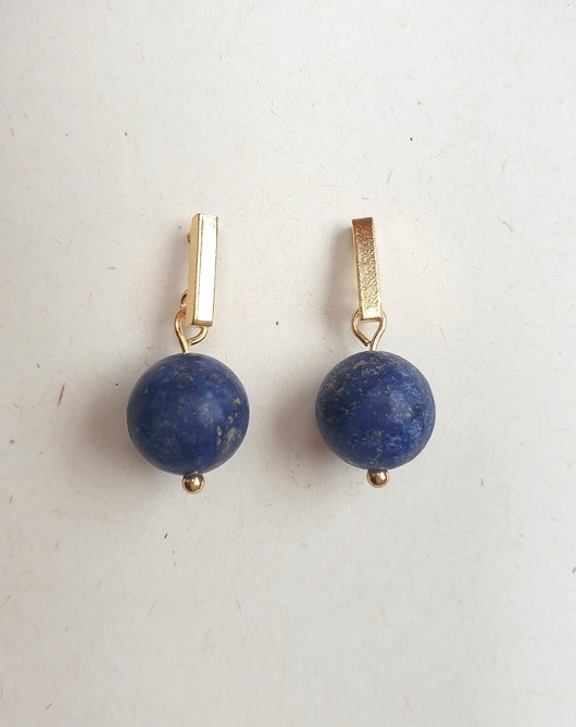 Image of Pakamera Kolczyki PATYCZKI lapis lazuli