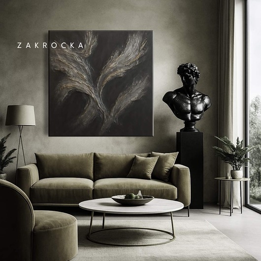 Image of Pakamera Modny obraz strukturalny DARKO ciemne barwy metaliczne