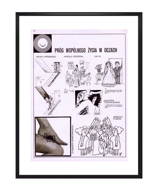 Image of Pakamera Oprawiona grafika prasowa / rysunki PRÓG WSPÓLNEGO ŻYCIA, 1973 r