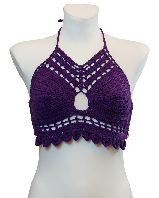 Image of Pakamera Top / bralet na szydełku na lato ze 100 procent bawelny rozmiar M/L