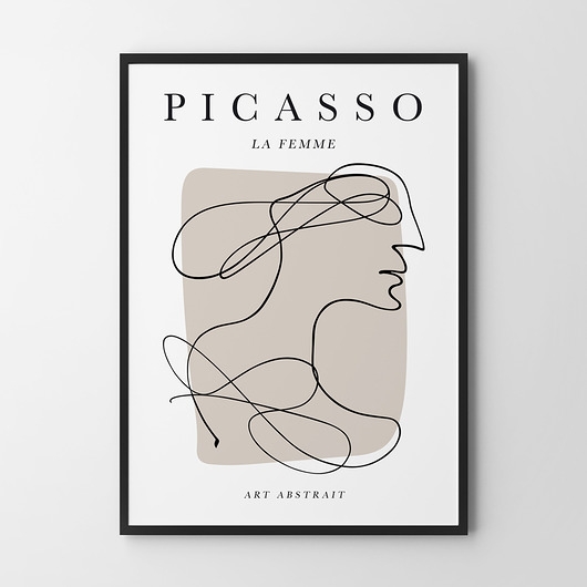 Image of Pakamera Plakat Picasso Kobieta
