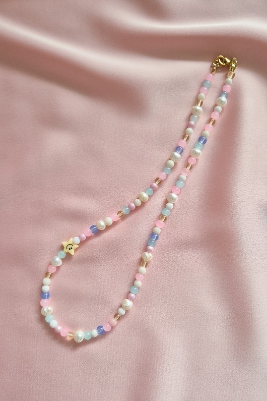 Image of Pastelowy naszyjnik choker gwiazdka