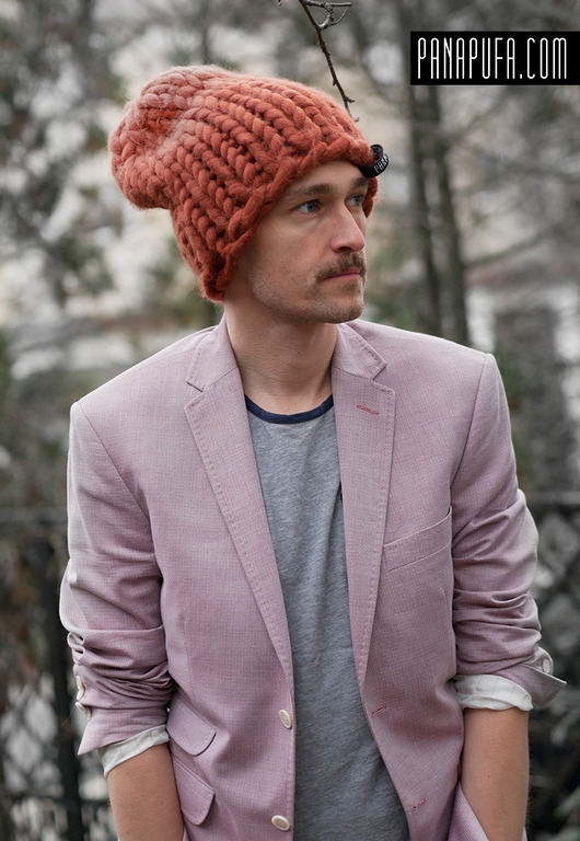 Image of 100% wełna merino czapka Beanie w grubym splocie