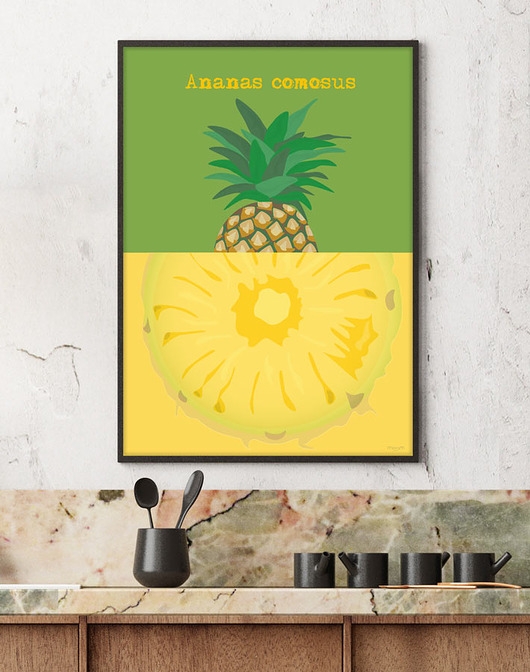 Image of Pakamera Ananas - plakat fine art, giclee
