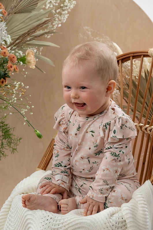Image of Pakamera Body niemowlęce bambusowe CAMILLA z długim rękawem luizjana
