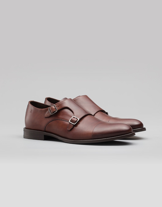 Image of Pakamera Jasnobrązowe buty monki skórzane p001