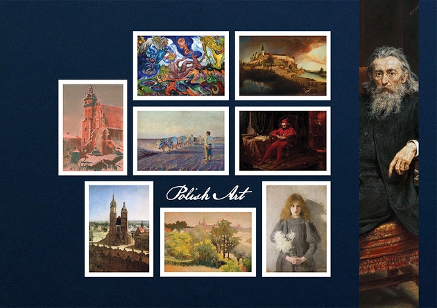 Image of Pakamera Zestaw Kartek POLISH ART - Set 8 szt