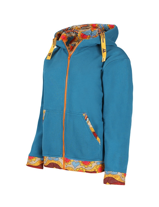 Image of Pakamera Bluza rozpinana Szmaragd z sunflowerem unisex