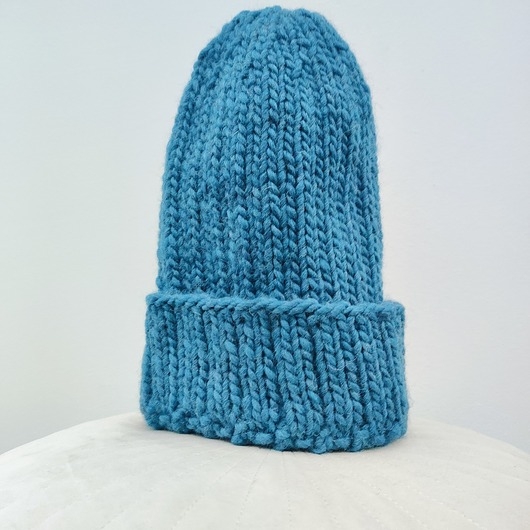 Image of Wełniana czapka WOOLLY BLUE