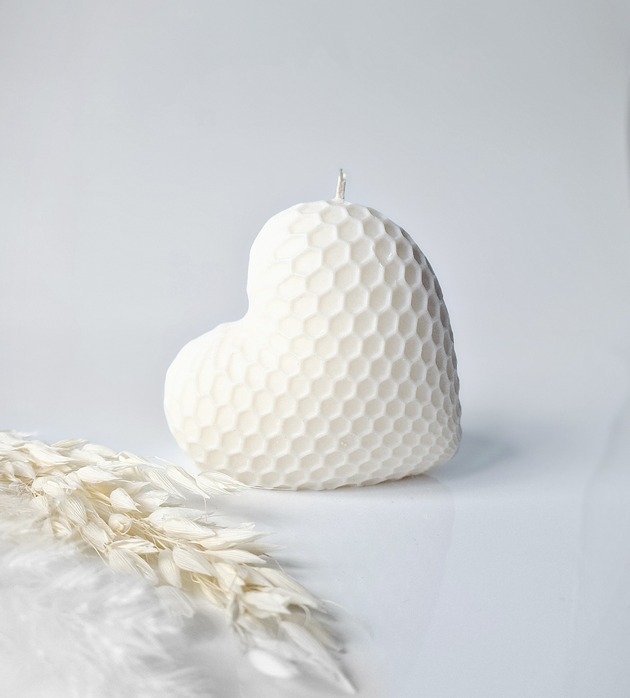 Image of Świeca sojowa Honey heart - duże