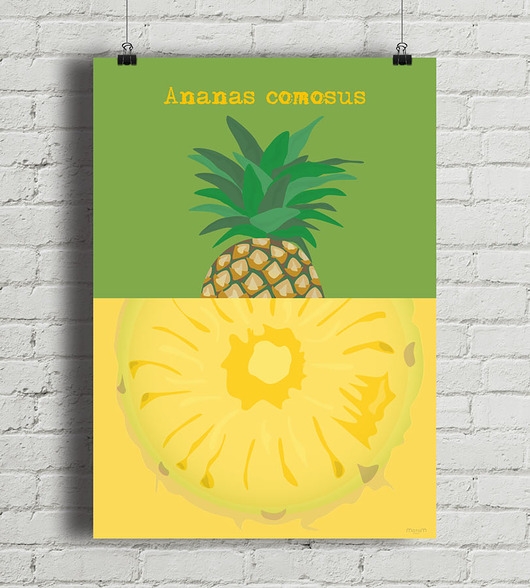 Image of Ananas - plakat fine art 50x70 cm