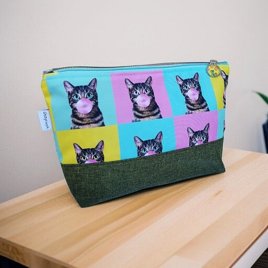 Image of Pakamera Kosmetyczka koty organizer do torebki etui do torby saszetka kotki