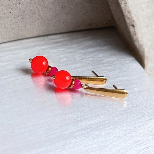 Image of Pakamera Kolczyki : FLUO summer collection :: 38mm
