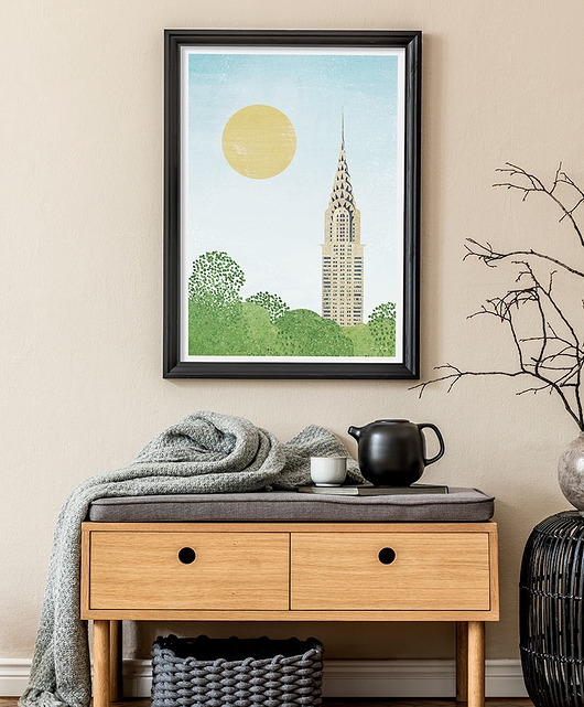 Image of Pakamera Plakat Nowy Jork - Chrysler Building - plakat fine art