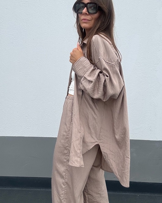 Image of Pakamera Koszula Calm oversize Taupe