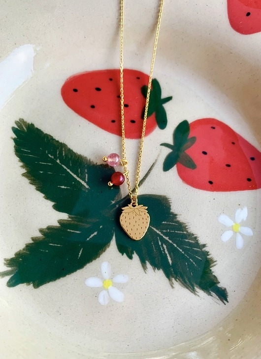 Image of Pakamera Truskawka- Naszyjnik- Strawberries &amp; Cherries