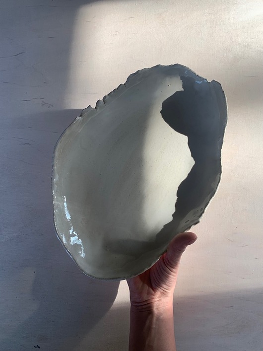 Image of Ceramiczna Podłużna Patera Pearl White