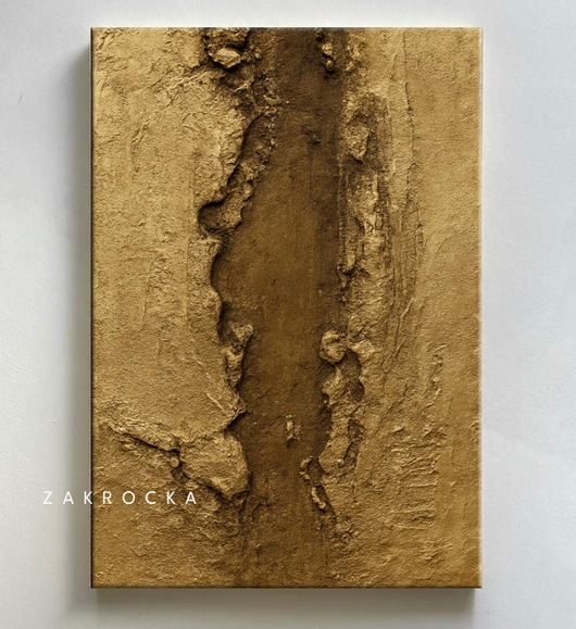 Image of Pakamera Obraz GOLDINO - struktura metaliczna
